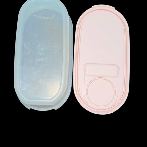 Vintage Tupperware Modular Mate Pink 1611 with 1617 Lid - 2 cups - Picture 3 of 4